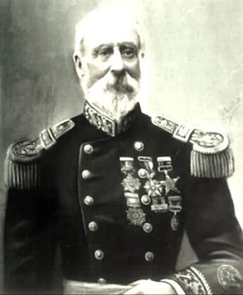 Coronel Santiago Amengual Balbontín (1815-1898) Líder fundador del glorioso Regimiento 7º de Línea Esmeralda y héroe de Tacna.  