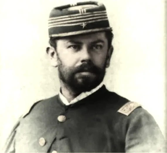 Oficial Francisco Ahumada Garay Héroe chileno de la Campaña de Tacna-Arica en el 4º de Línea. Perdió un brazo en la Toma del Morro de Arica.