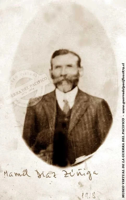 Soldado Manuel Díaz Zúñiga,  ingresó a la 2ª Compañía del 2º Escuadrón del Regimiento "Granaderos a Caballo",  luego al "Carabineros de Yungay"