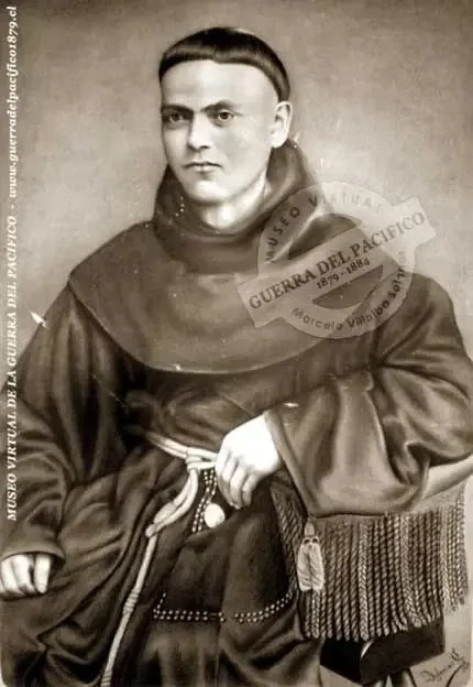 Capellán del Ejército de Taparacá, Fray José María Madariaga (1842-1880) Oriundo de Illapel, tomó los hábitos franciscanos en 1860.