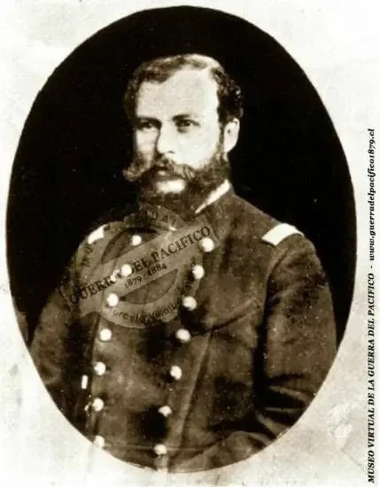 Teniente Coronel de Ingenieros Arístides Martínez (1847-1908) Actuó en Pisagua, Germania, Ilo, Mollendo, Tacna, Chorrillos y Miraflores.