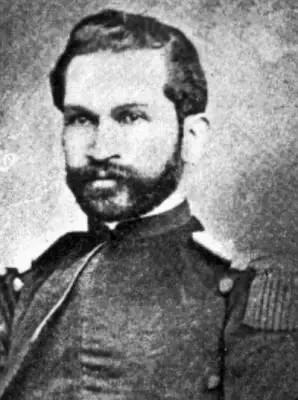 Teniente Coronel Juan Martínez (1827-1881) Comandante del Batallón Cívico "Atacama", héroe de la toma de Pisagua, la batalla de Dolores y de los Ángeles.