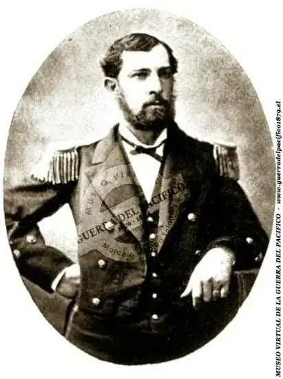Capitán de Corbeta Manuel Joaquín Orella Echánez (1852-1881) Héroe de Punta Gruesa. Luego comandante de la Covadonga, participó en el combate de Angamos y el asalto de Pisagua.