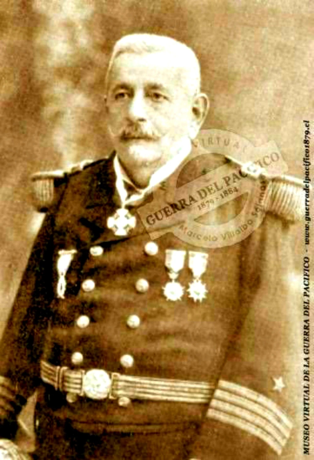 Capitán de Navío Luis Pomar Ávalos (1839-1913) Estuvo al mando del vapor Toltén y luego fue ayudante del Ministro Vergara, luchando en Chorrillos y Miraflores